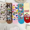 Novedades Primavera y Verano Calcetines de Gatito de Media Pantorrilla para Mujer Versátiles Estilo Dibujo Animado Lindo Gato Lindo Calcetines Sin Costuras Absorbentes de Sudor Resistentes al Olor para Mujer