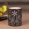 Processo de Jateamento de Areia Cerâmica para Vela Suporte Pequeno para Vela de Natal Mesa de Bar Copo para Preenchimento de Cera Artesanato de Porcelana Branca Estilo Antigo Feito à Mão