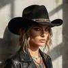 Chapéu de Estilo Étnico para Turismo Ocidental Chapéu da Moda Europeia e Americana Tendência para Mulheres Chapéu de Brim Largo Jeans Retrô Britânico Versátil