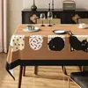 Mantel de Dibujos Animados Divertido Impermeable y a Prueba de Aceite 2025 Lujo Ligero Atmósfera de Gama Alta Lavable Rectangular Alfombrilla Protectora para Mesa