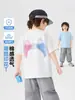 Camiseta de Manga Corta para Niño Estilo Europeo Derecho Ropa de Verano 2026 Nuevo Modelo Ropa para Bebé Niño Verano Tendencia Fresca Top