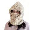 Conjunto de Três Peças com Proteção para Pescoço e Orelhas para Meninos, Chapéu e Cachecol de Inverno Masculino, Cachecol de Pelúcia à Prova de Frio e Quente para Homens no Inverno