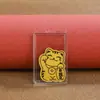Gato da Fortuna Princesa Dourada Prata Pura Adesivo de Celular Dourado para Riqueza e Prosperidade, Edição para Transmissão ao Vivo Atacado