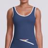 Nuevo Estilo Ajustado, Sensación de Segunda Piel, Color Contrastante, Espalda Descubierta, Chaleco Deportivo de Yoga para Mujer, Ropa Exterior Deportiva para Correr al Aire Libre y Fitness