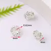 Engranaje de Flor de Zirconia Micro-Pavimentada de 18K que Conserva el Color Espaciador de Rueda Espaciadora para Cuentas Material para Cuentas Pulseras DIY Accesorios de Joyería