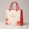 Bolsa de papel kraft reciclable de colores engrosada para recuerdos de fiesta bolsa de regalo de colores para dulces de boda tamaño pequeño al por mayor bolsa de tela ecológica