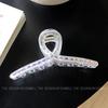 Joias Duo Wei presilha de cabelo grande de cristal coreana presilha de tubarão para cabelo traseiro presilha elegante adorno de cabeça prendedor de cabelo vermelho