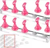 Suporte de Prática para Manicure Japonesa Rack de Prática Tabuleiro de Xadrez Suporte de Exibição de Trabalho Conjunto de Acrílico com Suporte de Unha Magnético Conjunto Venda por Atacado