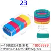 Cuerda para el pelo grande de rombo de 5 cm, anillo para el pelo, cuerda para el pelo de alto nivel, caja transparente de cristal rectangular para mujer, 20 cuerdas para la cabeza