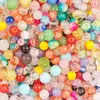 Miçangas de Vidro Rachado Coloridas 6-10mm Gradiente Gelo Rachado Perfuradas para DIY Caixa de Cosméticos Corrente de Celular Acessórios de Joias