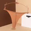Tanga Popular Europeo de Talla Grande Transfronterizo de Seda de Hielo Sin Costuras para Mujer, Hilo Dental Sexy de Tirante Delgado Talla Grande Transpirable para Mujer