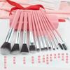 Juego de 12/7 pinceles de maquillaje para principiantes, ideal para base de maquillaje, colorete y rubor.