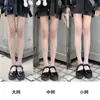 Medias japonesas de seda blanca JK Lolita de terciopelo 80d blancas, calcetines finos de seda negra Lolita para mujer