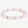 Pulseras europeas y americanas para hombre transfronterizas, piedra de ojo de tigre, lapislázuli, piedra con patrón azul, pulseras elásticas de colores mixtos, joyería de estilo europeo y americano al por mayor