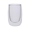 Copo Criativo de Vidro de Camada Dupla para Água Quente e Fria Transparente para Café Suco Bebida Copo de Vidro Borossilicato Alto Resistente ao Calor Copo de Camada Dupla
