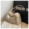 Bolso de Felpa con Diseño de Nicho Estilo Coreano para Mujer 2026 Nuevo Elegante Bolso Tote de Gran Capacidad Bolso de Hombro Único Cruzado