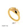 Anillo transfronterizo de oro de 18 quilates con circonita, temperamento, amor, irregular, liso, joyería, joyería de mano, Amazon