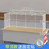Cubierta de Puesto a Prueba de Viento de Tres Lados con Techo, 36 Cubiertas Transparentes de Plástico, Cerramiento de Escritorio, Película para Exteriores, Cubierta a Prueba de Polvo para Carrito de Comida