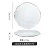 Borda dourada transparente vidro tigela prato criativo ponto de congelamento irregular martelo padrão prato de frutas salada tigela louça japonesa atacado