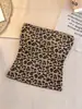 Seleccionado Nuevo Estampado de Leopardo Europeo y Americano Sexy Bandeau Puro Deseo Chica Picante Sin Mangas Ajustado para Mujer Camiseta sin Mangas Top Ropa de Mujer