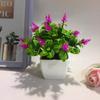 Venta Directa de Fábrica de Plantas en Maceta Simuladas con 18 Rosas de Té Pequeñas, Margaritas, Piñas, Brotes de Hibisco, Plantas en Maceta de Flores Artificiales, Adornos de Plantas Verdes Simuladas