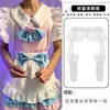 Lóbulo Lencería Sexy Atuendo de Sirviente Masculino Cosplay Lindo Gato Lazo Lolita Vestido Uniforme de Sirvienta Diario