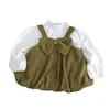 Vestido para niña Primavera y Otoño Nuevo Elegante Moderno Princesa Dos piezas Elegante Lazo Traje de Otoño