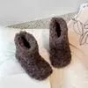 2026 Invierno Nuevas Botas de Piel de Oso Zapatos de Piel Ropa de Abrigo de Invierno Elegante Venta Caliente Celebridad de Internet Botas de Nieve de Lana de Cordero