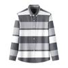 Camisa informal de negocios de algodón para hombre, estilo Oxford, de moda, formal, a cuadros, de manga larga, para hombre, de una pieza.