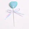 Decoración de Bandera para Pastel de Cumpleaños Tarjeta Insertable Lentejuelas Bola Redonda Paleta de Caramelo Adornos para Hornear Decoración de Mesa de Postres
