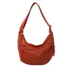 Nova Bolsa de Ombro Versátil para Viagem Crossbody de Nylon Lavado Enrugado Retrô Casual Leve Bolsa Bolinho