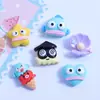 Pescado feo lindo de boca grande DIY pasador de pegamento de crema, funda de teléfono hecha a mano, accesorios de resina de dibujos animados, dijes para zapatos y materiales para hacer joyas