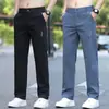 Calças Casuais Masculinas 2026 Novo Verão Finas Longas Roupa de Trabalho de Verão Esportivas Largas Retas para Homens
