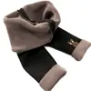 Leggings con forro de forro polar para niñas, engrosados para otoño e invierno, pantalones para niños con forro de forro polar integrado para abrigar, ropa exterior elegante para bebés en invierno