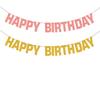 Suministros de Decoración para Escena de Primer Cumpleaños, Banderines de Letras con Papel de Aluminio Dorado y Purpurina, Decoraciones para Fiesta, Adornos Colgantes al por Mayor