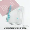 Capa Premium para Caderno de Folhas Soltas, Transparente e Fresca em PVC com Duplo Fecho, Porta-Cartões para Planner A5 com Capas Coloridas Substituíveis