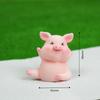 Micro Paisagem Passeio de Primavera Enfeites de Porquinho Criativos para Casa Mesa Pequenos Animais Artesanato de Resina Decorações de Carro Atacado