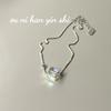 Onihan Prata de Lei S925 Moda Pingente de Cristal de Açúcar Nicho Pulseira de Luxo Leve Simples Joia de Mão Feminina