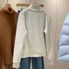 ¡Dile adiós al estorbo! De Rong top cómodo versátil con cuello de soporte de bolsillo, cierre de cremallera, corte ajustado, favorecedor, sudadera chaqueta elástica para mujer