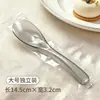 Cucharas desechables, grado alimenticio, empaquetadas individualmente, cucharas de sopa de plástico con mango largo, cucharas grandes comerciales, cucharas de postre, al por mayor por caja