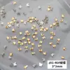 Extrumpet fino cor champanhe diamante joia para unha atacado borboleta amor estrela de cinco pontas formato decoração plana para unha