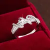 Diseño Creativo Anillo de Cinta Hueca Simple y Elegante Dedo Índice de Mujer Anillo de Cobre Puro Fábrica Joyería al por Mayor