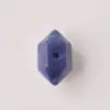 Pendente de cristal de pedra natural em prisma de ponta dupla 16mm com furo passante proteína semiacabado DIY acessório de pingente versátil