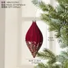 Enfeites de árvore de Natal transfronteiriços arranjo de cena novas decorações de Natal nórdicas pingentes de plástico aveludados cor bordô