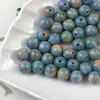 Pintura a Óleo Céu Estrelado Estilo Chinês Imitação Laca Contas Redondas Contas de Resina Contas em Fio Pulseira DIY Feita à Mão Colar Acessórios de Joias