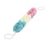 Tira de baño para bañar y exfoliar, doble propósito, popular en línea, alta gama, duradera, resistente, para exfoliar la espalda, unisex, bola de esponja de baño larga