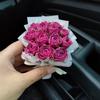 Mini buquê seco requintado Rose Presente de casamento para o dia da formatura Presente de acompanhamento Presente de saída do dia dos namorados Buquê de carro