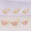 Accesorios de joyería semiacabados al por mayor metal incrustado circonita ciervo colgante collar pendientes pulsera colgante hecho a mano DIY
