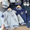 Nueva Ropa de Otoño e Invierno para Niños y Niñas, Terciopelo Engrosado y Cálido Mono de Terciopelo con Dibujos Animados Chaqueta de Béisbol al por Mayor