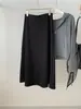 Falda midi de paraguas A-line de cintura alta minimalista de otoño para mujer, corte relajado, adelgazante, versátil, de Lyocell Tencel